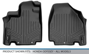 img 1 attached to 🔒 Get Ultimate Protection: MAXLINER Floor Mats 1st Row Liner Set Black for 2011-2017 Honda Odyssey