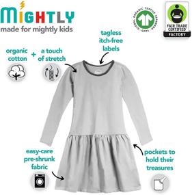 img 1 attached to 👗 Organic Cotton Fair Trade Certified Tiered Dress with Pockets for Mighty Girls: Toddler and Kids Clothes