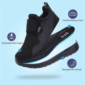 img 1 attached to STQ Kids Athletic Running Shoes for Sport Outdoors - Non-Slip Tennis Sneakers (Little Kid/Big Kid)