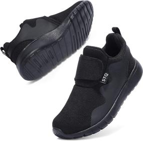 img 4 attached to STQ Kids Athletic Running Shoes for Sport Outdoors - Non-Slip Tennis Sneakers (Little Kid/Big Kid)