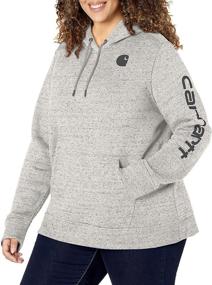 img 3 attached to 👚 Carhartt Women's Clarksburg Graphic Sleeve Sweatshirt - Regular and Plus Sizes