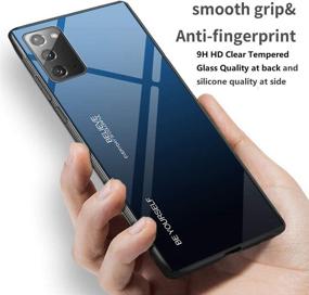 img 1 attached to 📱 Luhuanx Gradient Color Pattern Slim Case for Samsung Note 20/Note 20 5G, 6.7 inch (2020), Tempered Glass Quality, Anti-Drop