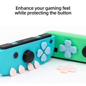img 1 attached to ❤️ GeekShare Heart Button Caps Joystick Cover for Nintendo Switch & OLED - Pink & Blue (4PCS)