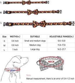 img 2 attached to 🐶 Halloween Dog Collars: Spooky Pumpkin Ghost Design with Bow Tie and Bells by KUDES - 2 Pack/Set for Small/Medium/Large Pets