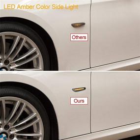 img 1 attached to 🚦 GemPro 2-Pack Amber LED Side Marker Turn Signal Lights for BMW - Enhance Visibility and Style!