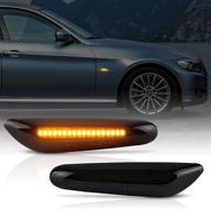 🚦 gempro 2-pack amber led side marker turn signal lights for bmw - enhance visibility and style! logo