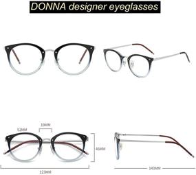 img 1 attached to 👓 DN08: Chic Clear Lens Frame Glasses with Blue Light Blocking Feature for Computer Use by DONNA