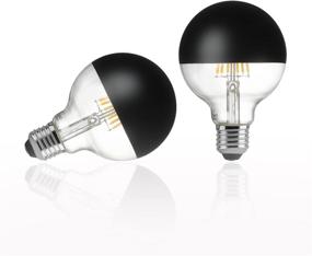 img 4 attached to 🌍 Enhance Your Space with Globe Light Bulbs: G25/G80 Half Black E26 Dimmable LED, 60W Equivalent, 2700k Soft White Incandescent, Ideal for Bathroom, Vanity, Night Light, Makeup - 2 Pack Decorative Bulb