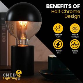 img 2 attached to 🌍 Enhance Your Space with Globe Light Bulbs: G25/G80 Half Black E26 Dimmable LED, 60W Equivalent, 2700k Soft White Incandescent, Ideal for Bathroom, Vanity, Night Light, Makeup - 2 Pack Decorative Bulb