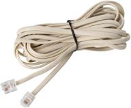 telephone cords for landline phones - phone cords for landline phones to wall jack - superb sound quality sturdy materials - bone ivory - phone cord for any device w/a phone jack (25ft phone cord) logo