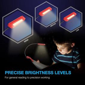 img 1 attached to 📚 Vont Book Light: Rechargeable Reading Lamp with Eye Protection LEDs | Long-Lasting (60 Hours) | Clip On, Clamp, Bed Lamp | 3 Modes, Warm White (Red)