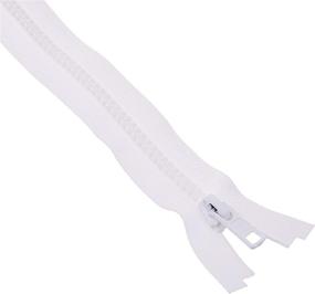 img 1 attached to 🧵 YKK 120-inch Long Arm Quilting Machine, 5 Molded Plastic Separating Zippers in White - Pack of 1