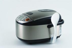 img 2 attached to 🍚 Efficient Zojirushi NS-LGC05XB Micom Rice Cooker & Warmer: 3-Cup Uncooked Capacity, Stainless Black