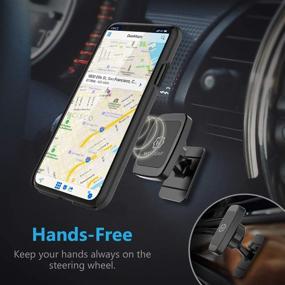 img 3 attached to 🚗 Magnetic Car Mount for Cell Phones and Mini Tablets - WixGear Universal Dashboard Holder with Fast Swift-Snap Technology (Stronger Rectangle Design)