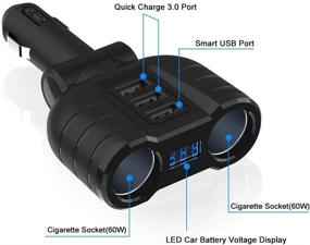 img 3 attached to Charger Splitter Rocketek Cigarette Smartphone