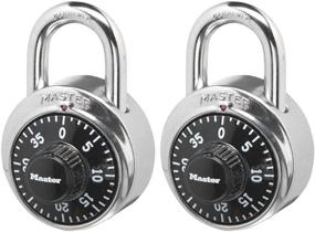 img 4 attached to 🔒 Master Lock 1500T Combination Padlock (2 Pack, Black) - Secure Locker Lock Solution!