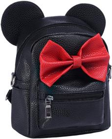 img 3 attached to Minnie Backpack Bowknot Cartoon Shoulder Backpacks