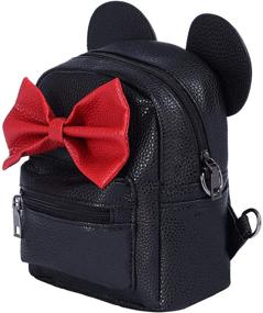 img 2 attached to Minnie Backpack Bowknot Cartoon Shoulder Backpacks