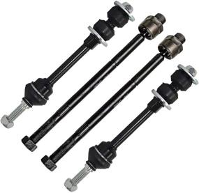 img 1 attached to Detroit Axle - High-Quality 5-LUG 2WD Front Upper Control Arms w/Ball Joint + Sway Bar Links Tie Rods Replacement for Dodge Ram 1500 - Enhance Your Vehicle's Performance!