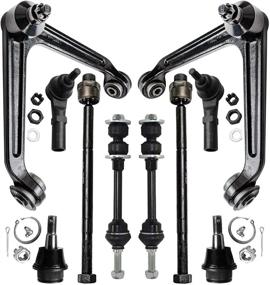 img 4 attached to Detroit Axle - High-Quality 5-LUG 2WD Front Upper Control Arms w/Ball Joint + Sway Bar Links Tie Rods Replacement for Dodge Ram 1500 - Enhance Your Vehicle's Performance!