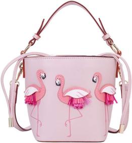 img 4 attached to Сумка через плечо Flamingo Drawstring Bucket