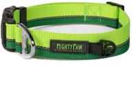 🐶 mighty paw reflective dog collar: enhance safety & style for small and large pets logo