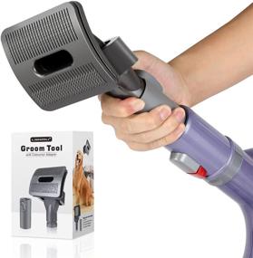 img 4 attached to LANMU Grooming Attachment: Shark Navigator NV350, NV351, NV352, NV356, NV357, UV440 Compatible Dog Pet Groom Tool Brush with Converter Adapter