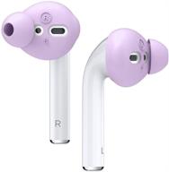 🎧 elago earbuds cover for apple airpods 2 & 1 or earpods – silicone ear tips, ear grip, sound quality enhancement [4 pairs: 2 large + 2 small] (lavender) logo