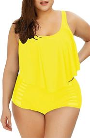 img 2 attached to Kisscynest Womens Waisted Tankini с оборками