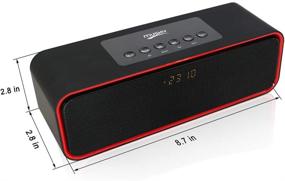 img 2 attached to 🔊 Портативная Bluetooth колонка: 10W драйвер, LED дисплей, FM радио, будильник, громкая связь, слоты для Micro SD карты, USB и AUX-вход - для смартфонов, планшетов и других устройств