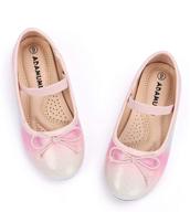 🌈 glitter princess colorful flats shoes for toddler girls - adamumu logo