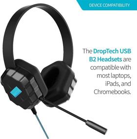 img 3 attached to 🎧 Gumdrop Droptech USB B2 Over-Ear Rugged Headset: Durable, Chew-Proof Cord, Microphone, and Plug & Play Compatibility for Students on Chromebooks (USB Headset, Black)