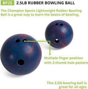 img 2 attached to BP25 Lightweight Rubber Bowling Ball: Ideal Training & Kids Games Soft Ball from Champion Sports