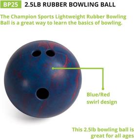 img 3 attached to BP25 Lightweight Rubber Bowling Ball: Ideal Training & Kids Games Soft Ball from Champion Sports