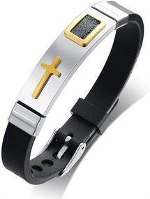 img 2 attached to Bible Stainless Adjustable Silicon Bracelet