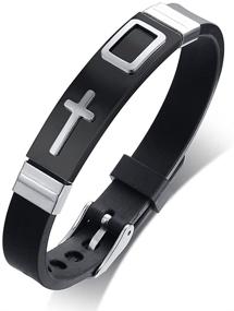 img 3 attached to Bible Stainless Adjustable Silicon Bracelet