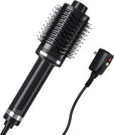 💨 revolutionary hair dryer brush: one step volumizer blow dryer with negative ion coating and 3 heat settings (black) logo