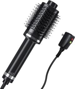 img 4 attached to 💨 Revolutionary Hair Dryer Brush: One Step Volumizer Blow Dryer with Negative Ion Coating and 3 Heat Settings (Black)