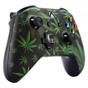 img 1 attached to 🌿 eXtremeRate Green Weeds Soft Touch Faceplate Cover Kit - Xbox One S & Xbox One X Controller Model 1708 - Controller NOT Included