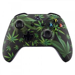 img 4 attached to 🌿 eXtremeRate Green Weeds Soft Touch Faceplate Cover Kit - Xbox One S & Xbox One X Controller Model 1708 - Controller NOT Included