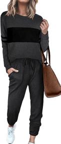 img 4 attached to Loungewear Drawstring Sweatpants Lounge Outfits Women's Clothing