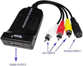 img 2 attached to 🔌 AV CVBS S-Video в HDMI конвертер - Композитный адаптер с 3 RCA на HDMI, поддерживает разрешение 1080P для телевизора DVD - Мужская версия