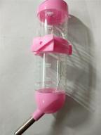 🐹 hypeety 125ml (4.4 oz) hamster cage water bottle - rat, mice, gerbils, parrot water feeder bowl - 1pcs random color logo