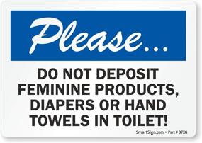 img 2 attached to 🚻 Enhance Hygiene with High-quality Laminated SmartSign: Deposit Feminine Products!