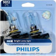 💡 philips 9012cvb2 crystalvision ultra upgrade headlight bulb, pack of 2 logo