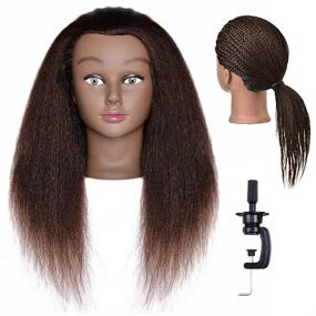 img 4 attached to Cosmetology Mannequin Adjustable Braiding Hairdressing Hair Care