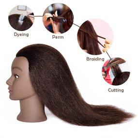 img 2 attached to Cosmetology Mannequin Adjustable Braiding Hairdressing Hair Care