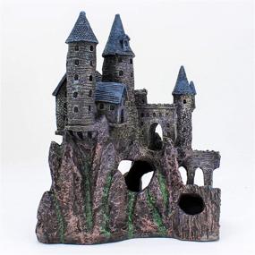 img 3 attached to 🏰 Penn-Plax Hand-Painted Castle Aquarium Decoration with Lifelike Details | Over 14.5 Inches High | Part B