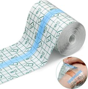 img 4 attached to 💧 Waterproof Transparent Stretch Adhesive Bandage - Clear Dressing Tape for Tattoos (4 inch × 10.94 Yard)