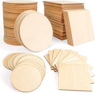 🌲 jamber 100 pcs wood slices: unfinished 4x4 inch coasters, crafts, wall decoration & more logo